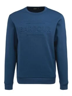 Barbour International Stamp Embossed Crew Neck Sweatshirt - Blue 9 Barbour International Stamp Embossed Crew Neck Sweatshirt - Blue -Barbou Clothing Shop VHIKM SQ5 0000000020 BLUE MDd1