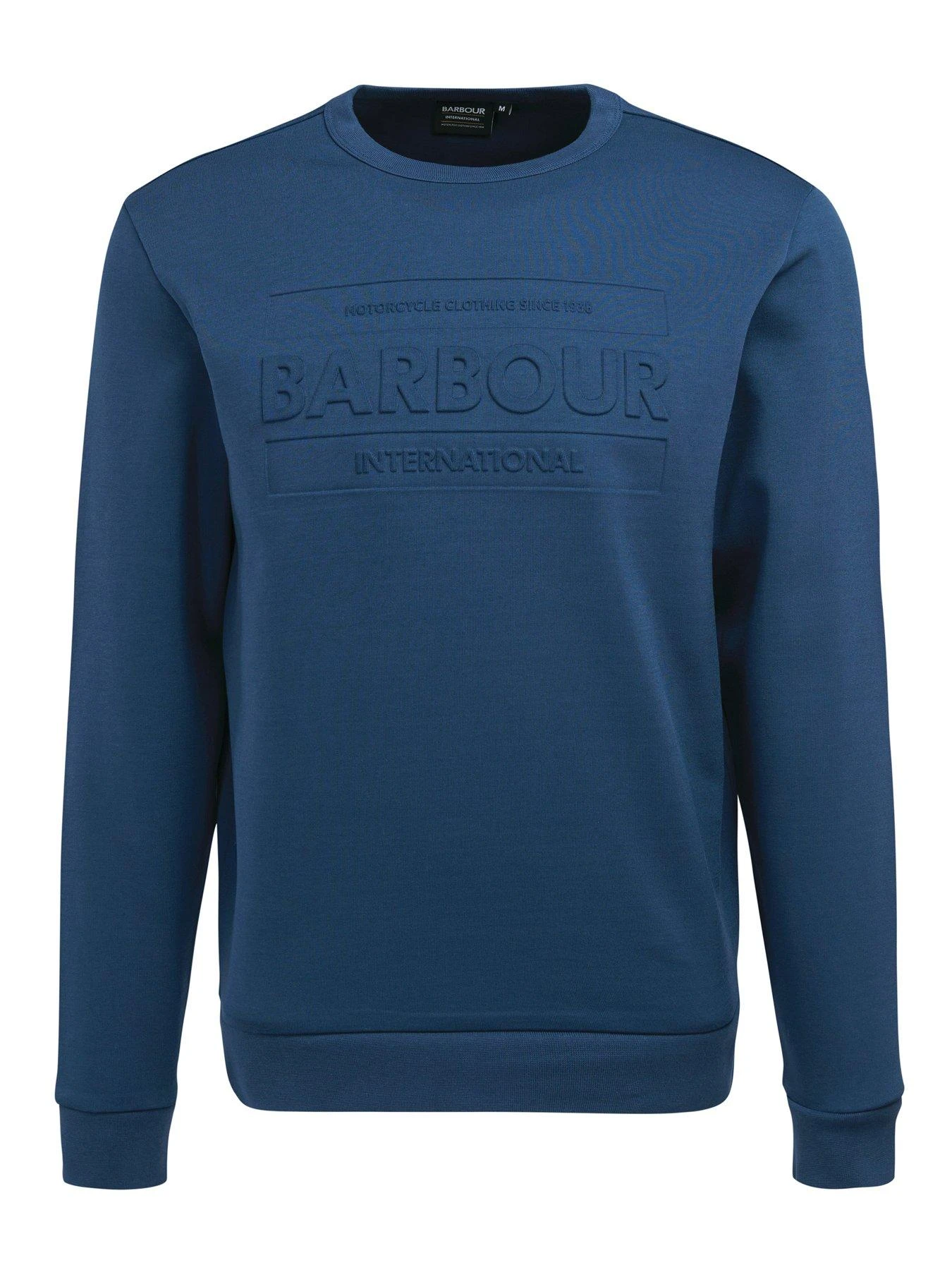 Barbour International Stamp Embossed Crew Neck Sweatshirt - Blue 5 Barbour International Stamp Embossed Crew Neck Sweatshirt - Blue - Image 5