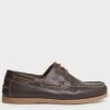 Crew Clothing Austell Boat Shoe - Dark Brown