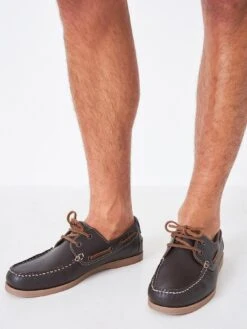 Crew Clothing Austell Boat Shoe - Dark Brown -Barbou Clothing Shop VI7PL SQ6 0000000014 DARK BROWN SLd
