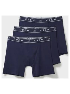 Crew Clothing 3 Pack Jersey Boxer - Navy