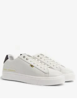 Barbour International Helm Lace Trainers - White -Barbou Clothing Shop VIC78 SQ3 0000000013 WHITE SLf
