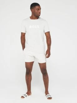 BOSS Iconic Swimshort - Cream -Barbou Clothing Shop VIH4S SQ3 0000000215 LIGHT GREY MDo