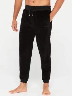 BOSS Bodywear Velour Lounge Pants - Black