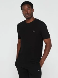 BOSS Bodywear Waffle Lounge T-shirt - Black