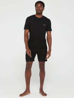 BOSS Bodywear Waffle Lounge T-shirt - Black -Barbou Clothing Shop VIINR SQ3 0000000004 BLACK MDo