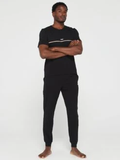 BOSS Bodywear Unique Cuffed Lounge Pants - Black -Barbou Clothing Shop VIIRS SQ3 0000000004 BLACK MDo