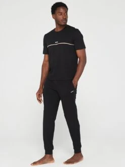 BOSS Bodywear Unique Lounge T-shirt - Black -Barbou Clothing Shop VIIX0 SQ5 0000000004 BLACK MDd1