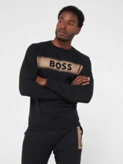 BOSS Bodywear Authentic Lounge Sweatshirt - Black