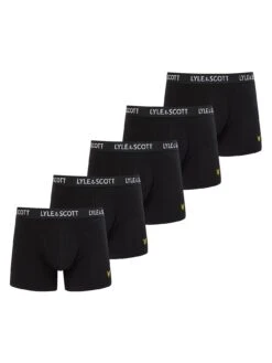 Lyle & Scott Big & Tall Miller 5 Pack Trunks - Black