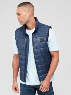 BOSS Odeno Padded Gilet - Dark Blue
