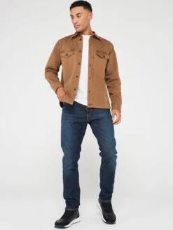 BOSS Lovelock Overshirt - Dark Beige  -Barbou Clothing Shop VIOU3 SQ3 0000000278 DARK BEIGE MDo