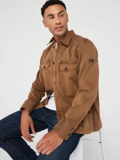 BOSS Lovelock Overshirt - Dark Beige  -Barbou Clothing Shop VIOU3 SQ4 0000000278 DARK BEIGE MDd