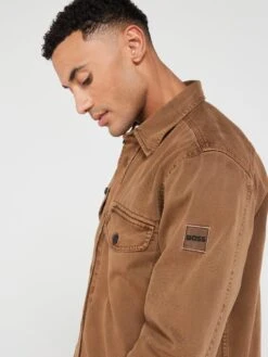BOSS Lovelock Overshirt - Dark Beige  -Barbou Clothing Shop VIOU3 SQ5 0000000278 DARK BEIGE MDd1