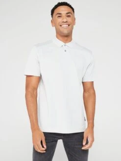 BOSS Penylonmatt Polo Shirt - Light Grey