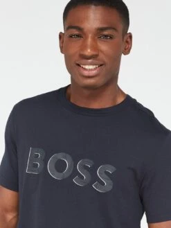 BOSS Regular Fit T-shirt - Dark Blue -Barbou Clothing Shop VIOWJ SQ4 0000000354 DARK BLUE MDd