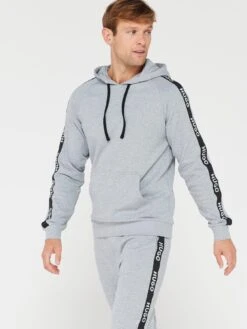 HUGO Sporty Tape Logo Lounge Pant - Medium Grey -Barbou Clothing Shop VIS59 SQ4 0000000005 GREY MDd