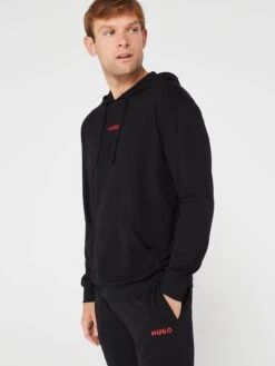 HUGO Bodywear Linked Lightweight Hoodie -Barbou Clothing Shop VIS7D SQ4 0000000004 BLACK MDd