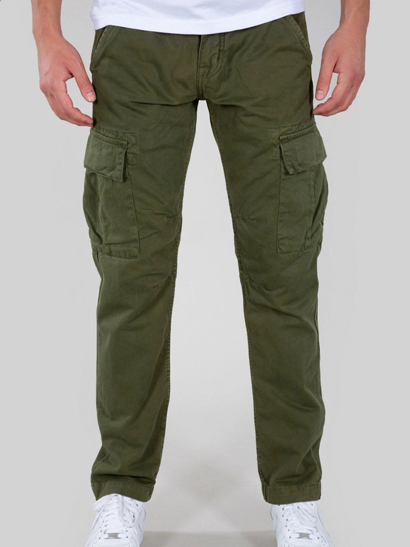 Alpha Industries Agent Cargo Trousers - Dark Khaki 1 Alpha Industries Agent Cargo Trousers - Dark Khaki