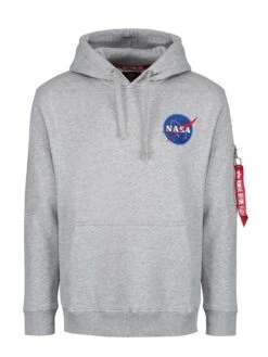 Alpha Industries Space Shuttle Hoodie - Light Grey -Barbou Clothing Shop VIS9E SQ3 0000000215 LIGHT GREY MDo