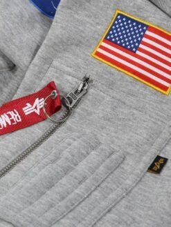 Alpha Industries Space Shuttle Hoodie - Light Grey -Barbou Clothing Shop VIS9E SQ6 0000000215 LIGHT GREY MDd2