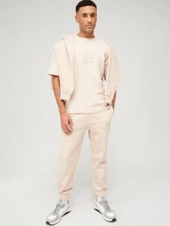 HUGO Dleek Relaxed Fit T-shirt - Beige  -Barbou Clothing Shop VIZ0T SQ3 0000001343 LIGHT BEIGE MDo