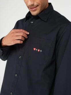 HUGO Erato Oversize Long Sleeve Shirt - Black -Barbou Clothing Shop VIZ1G SQ5 0000000004 BLACK MDd1