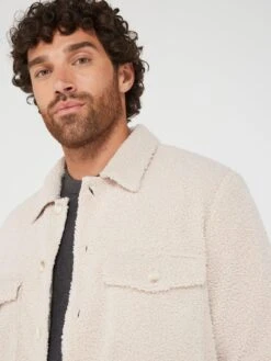 HUGO Enalu Overshirt - Natural -Barbou Clothing Shop VIZ1H SQ4 0000000003 NATURAL MDd