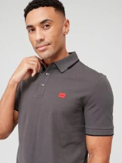 HUGO Deresino232 Slim Fit Polo Shirt - Dark Grey -Barbou Clothing Shop VIZ1U SQ4 0000000070 DARK GREY MDd