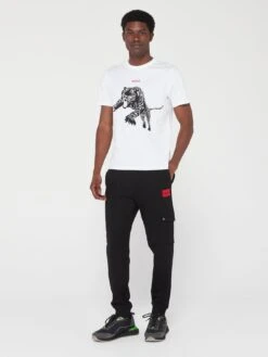 HUGO Darpione Print T-shirt - White -Barbou Clothing Shop VIZ6X SQ3 0000000013 WHITE MDo