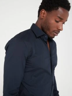 BOSS Hank Kent Slim Fit Shirt - Dark Blue -Barbou Clothing Shop VJ7W7 SQ4 0000000354 DARK BLUE MDd
