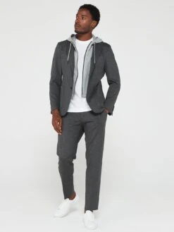 BOSS P Hanry Jacket With Hood - Dark Grey -Barbou Clothing Shop VJ7X6 SQ3 0000000070 DARK GREY MDo