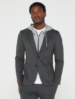 BOSS P Hanry Jacket With Hood - Dark Grey -Barbou Clothing Shop VJ7X6 SQ4 0000000070 DARK GREY MDd