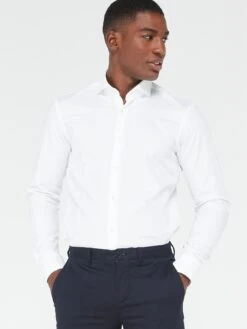 BOSS Regular Fit Long Sleeve Shirt - White 