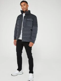 BOSS Celinto Padded Jacket - Grey -Barbou Clothing Shop VJ7YQ SQ3 0000000005 GREY MDo