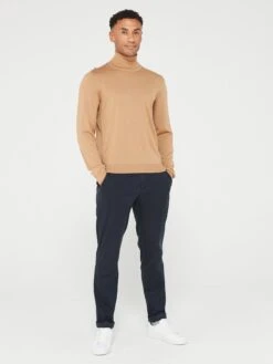 BOSS Musso-p Roll Neck Jumper - Dark Beige -Barbou Clothing Shop VJ7ZX SQ3 0000000278 DARK BEIGE MDo