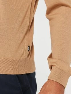 BOSS Musso-p Roll Neck Jumper - Dark Beige -Barbou Clothing Shop VJ7ZX SQ5 0000000278 DARK BEIGE MDd1