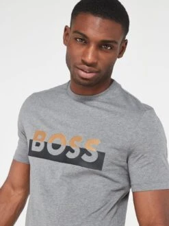 BOSS Tiburt 421 Regular Fit T-shirt - Grey -Barbou Clothing Shop VJ80E SQ4 0000000005 GREY MDd