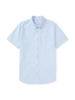 Burton Menswear London Burton Short Sleeve Oxford Shirt - Blue -Barbou Clothing Shop VJENT SQ4 0000000020 BLUE MDd