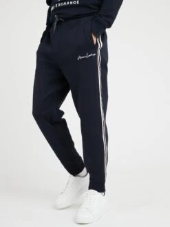 Armani Exchange Side Tape Joggers - Navy