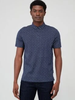 Armani Exchange Allover Print Polo Shirt