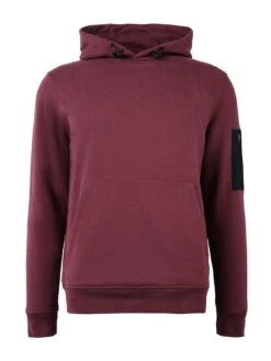 Barbour International Tempo Patch Pocket Overhead Hoodie - Red -Barbou Clothing Shop VJGH8 SQ6 0000000017 RED MDd2