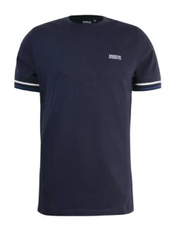 Barbour International Cooper Tipped Cuff T-Shirt - Navy -Barbou Clothing Shop VJGHA SQ6 0000000048 NAVY MDd2