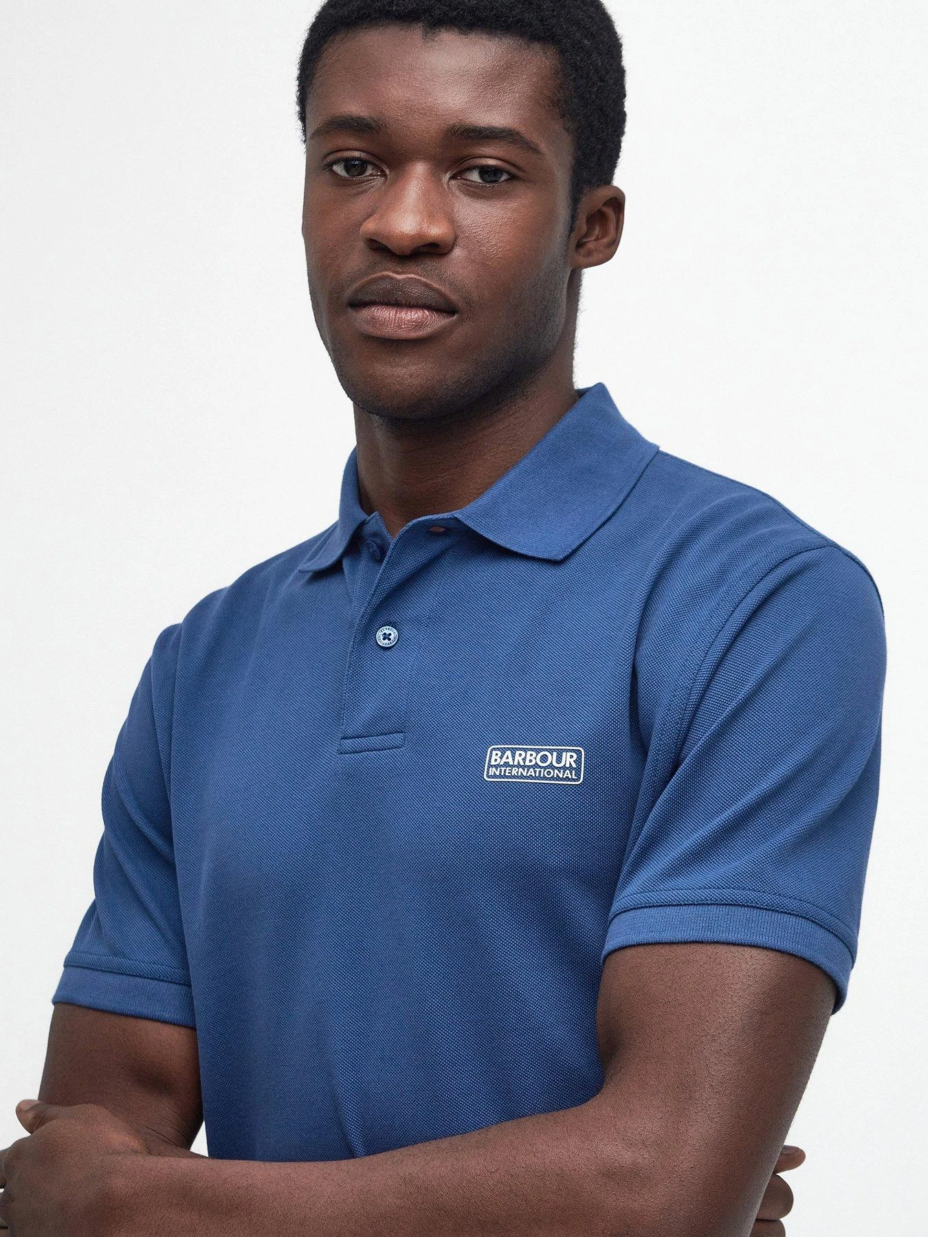 Barbour International Very Exclusive - Essential Polo Shirt - Blue 4 Barbour International Very Exclusive - Essential Polo Shirt - Blue - Image 4