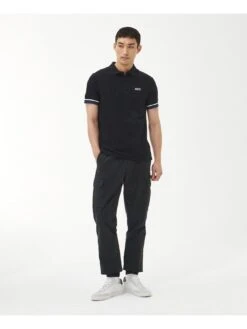 Barbour International Metropolis Polo Shirt - Black -Barbou Clothing Shop VJGHR SQ3 0000000004 BLACK MDo