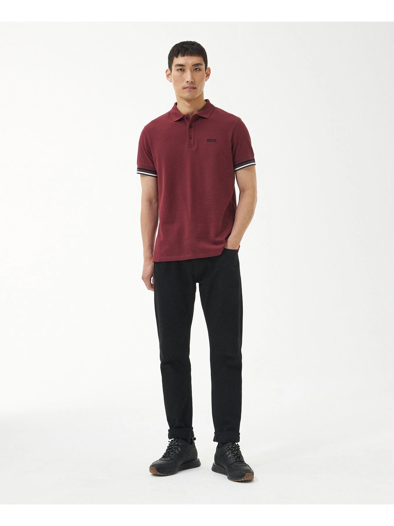 Barbour International Metropolis Polo Shirt - Red 3 Barbour International Metropolis Polo Shirt - Red - Image 3