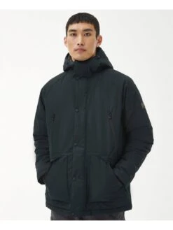 Barbour International Fleat Waterproof Hooded Jacket - Black