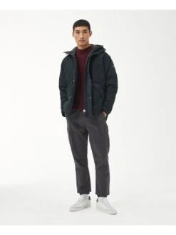 Barbour International Fleat Waterproof Hooded Jacket - Black -Barbou Clothing Shop VJGII SQ3 0000000004 BLACK MDo