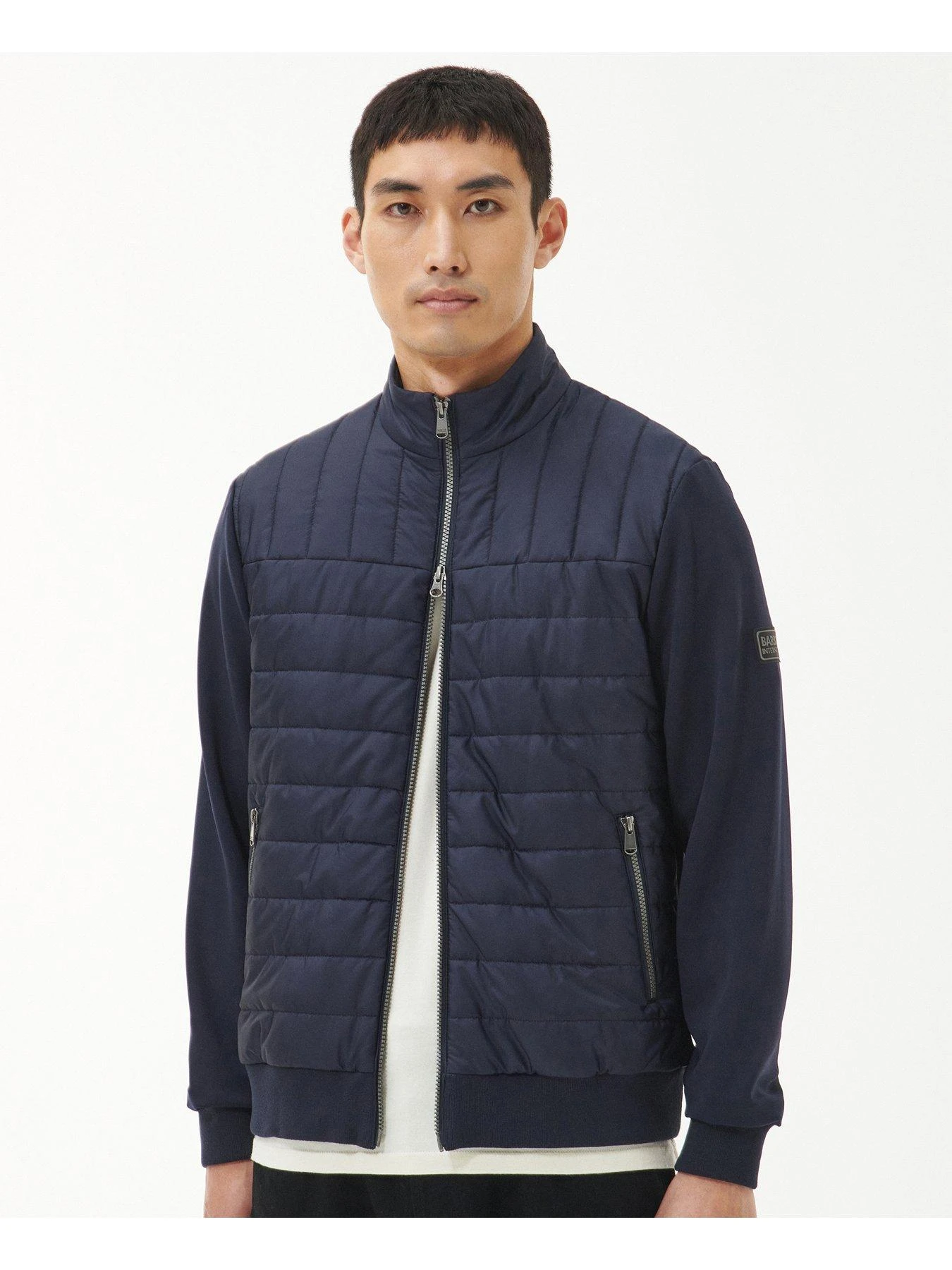 Barbour International Counter Padded Zip Through Jacket - Navy 1 Barbour International Counter Padded Zip Through Jacket - Navy
