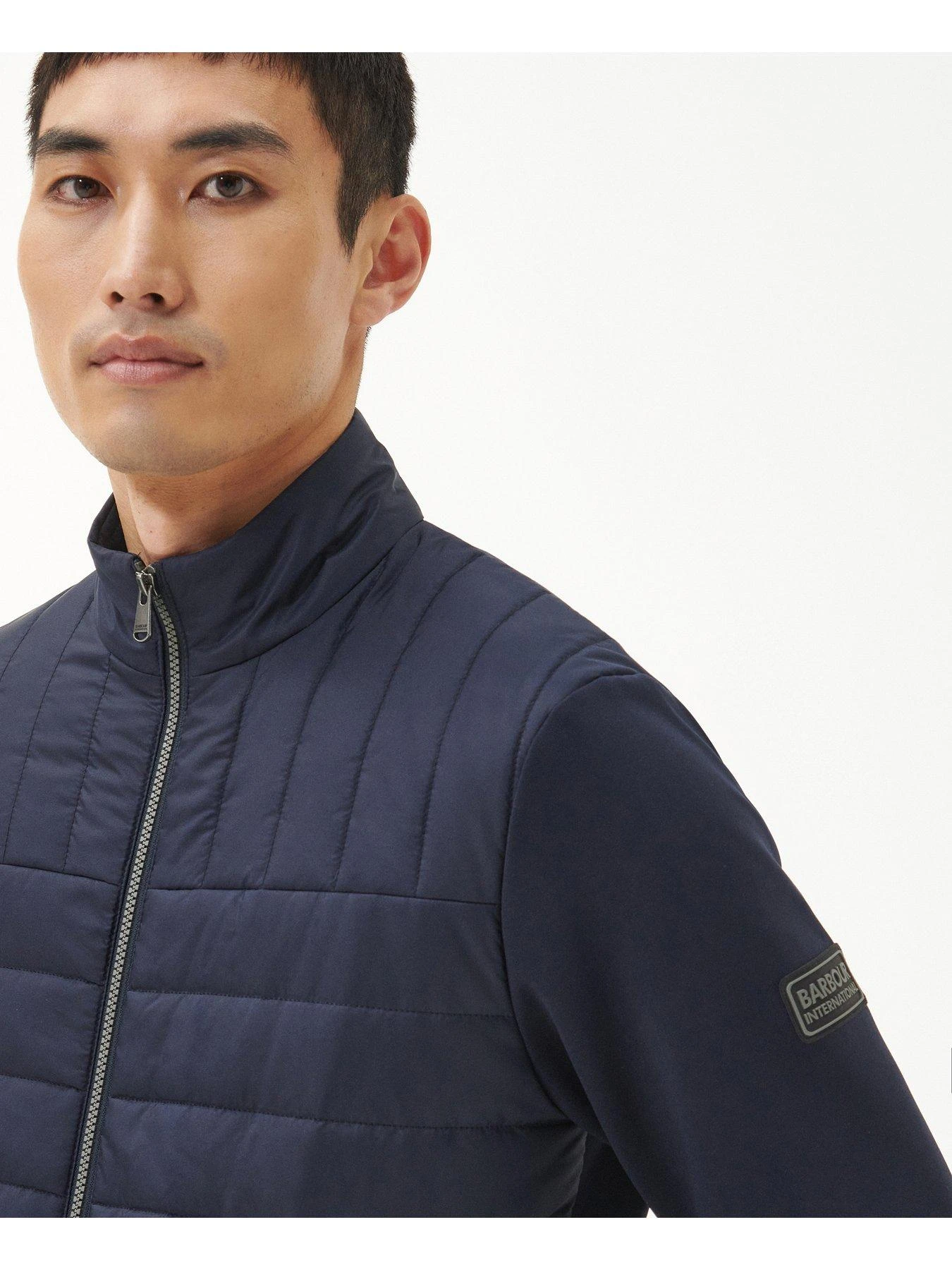 Barbour International Counter Padded Zip Through Jacket - Navy 4 Barbour International Counter Padded Zip Through Jacket - Navy - Image 4